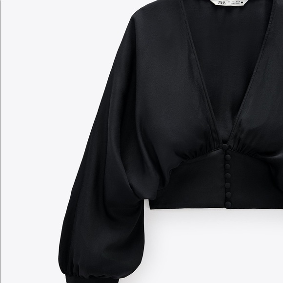 Zara Tops Nwt Zara Crop Top With Buttons Poshmark